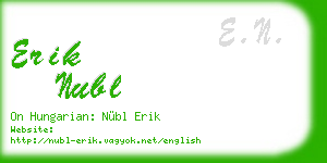 erik nubl business card