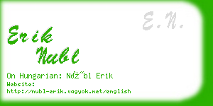 erik nubl business card